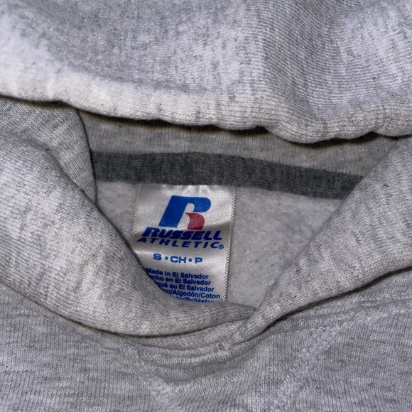 Ash grey Russell Athletic blank hoodie - Picture 3 of 4